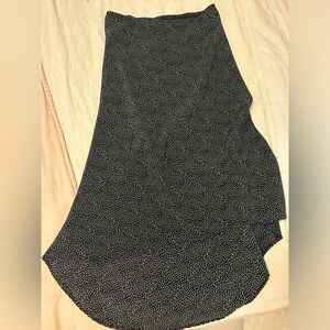 Vintage patterned long asymmetrical maxi skirt